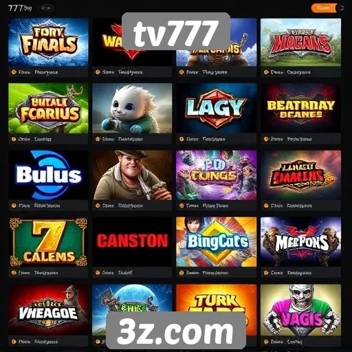 Estudo sobre a diversidade de jogos no tv777